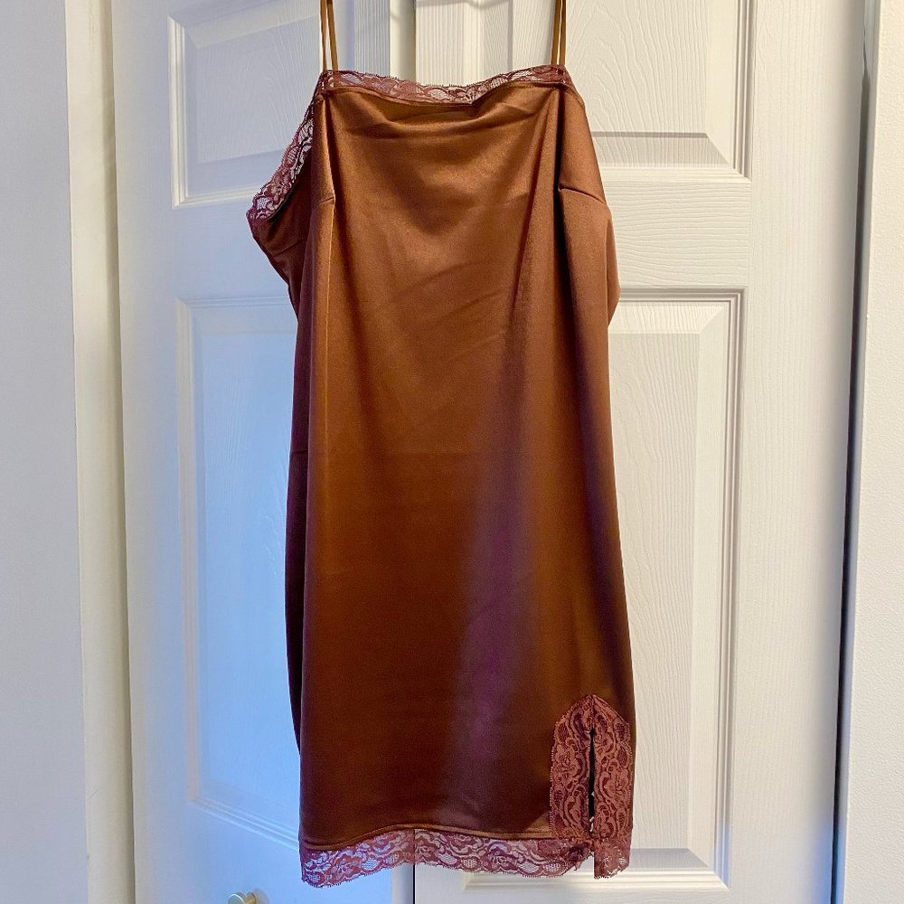Charlotte Russe Brown Lace Mini Dress